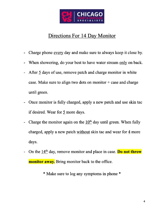 Cardiac Monitoring Instructions Thumbnail